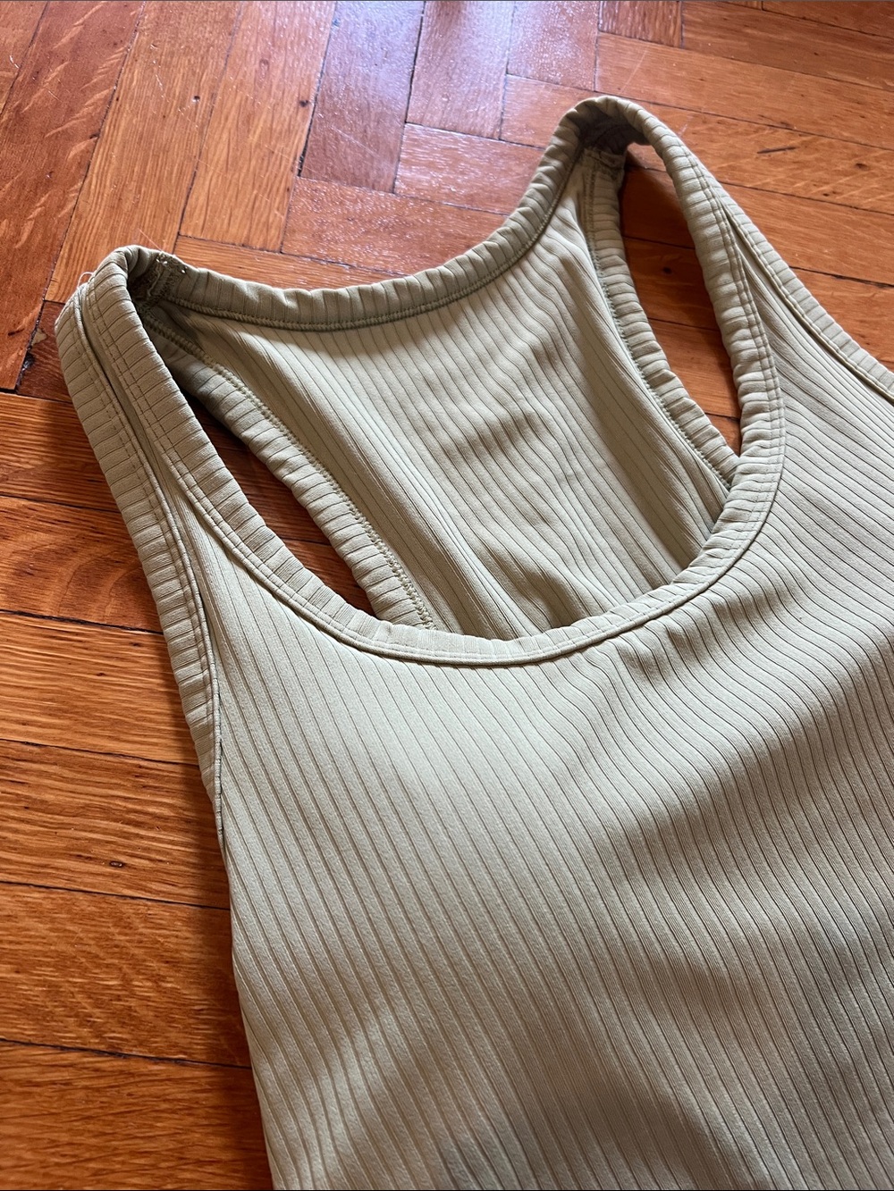 Light Green All In Motion Ribbed Tank - Picture 2 of 7